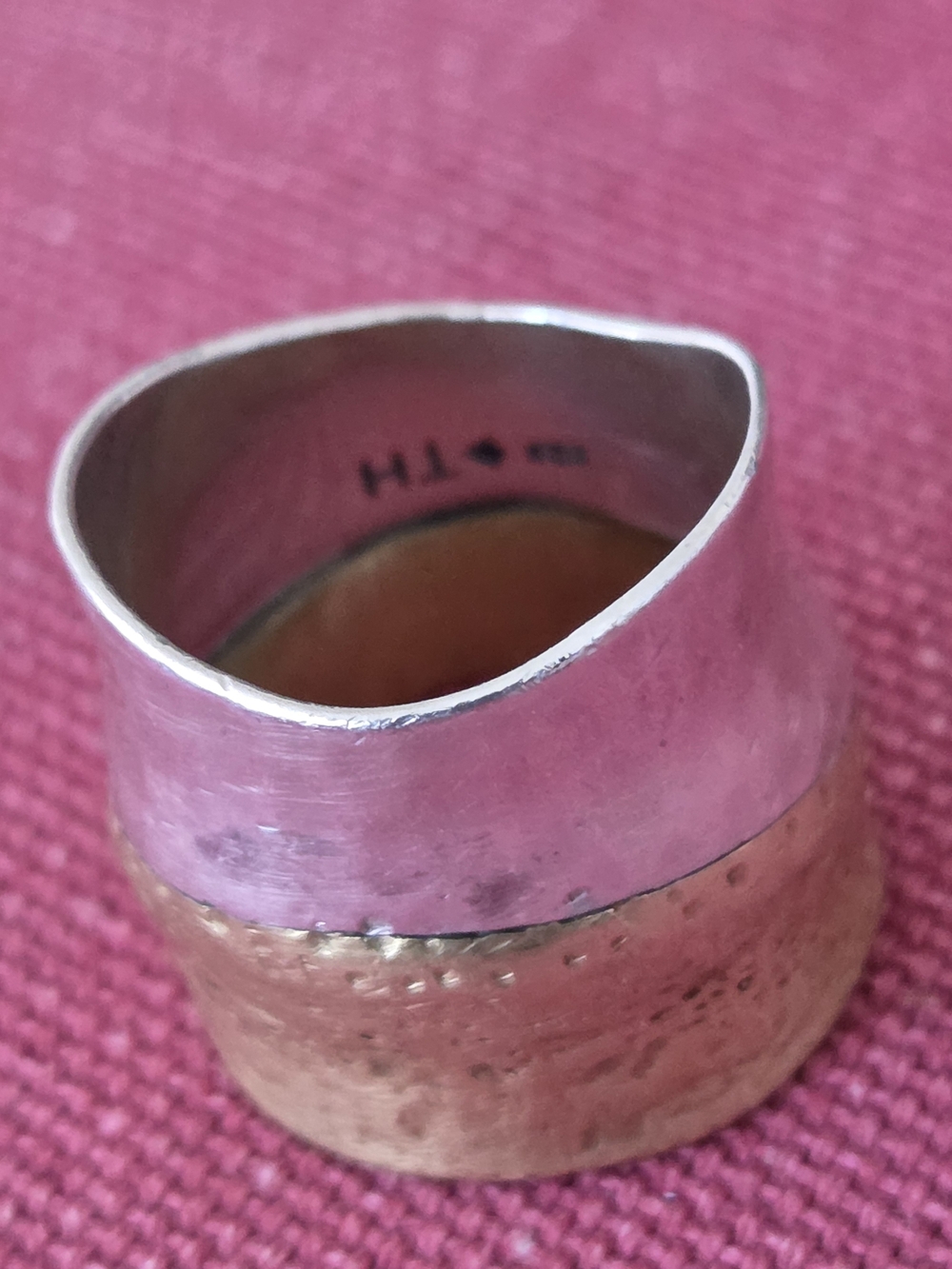 Silpada Two-Tone Rain or Shine Ring Wide Band Ring— Size 6.5